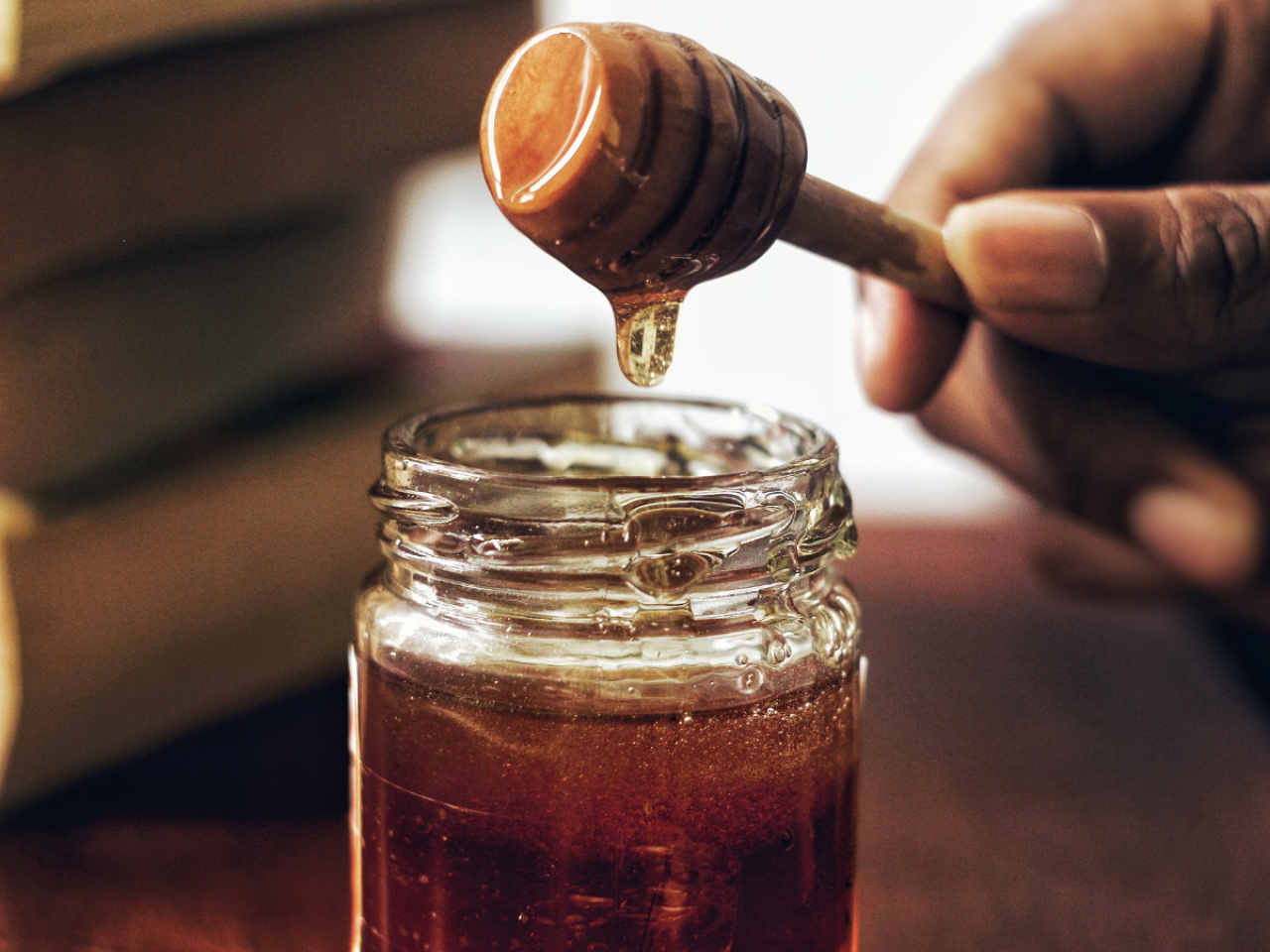 honey in jar